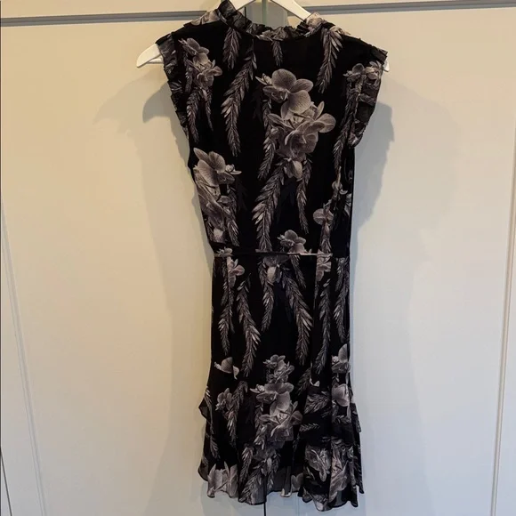 ALLSAINTS Black and Cream Floral dress Size 6 - Picture 2 of 4
